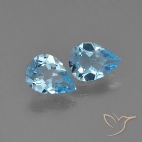 1.28 ct natürliche Himmerlblau Topas-Edelsteine, Birnenform, VS