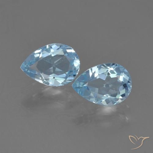1.74ctw Natürlicher Himmerlblau Topas, Birnenform, VS