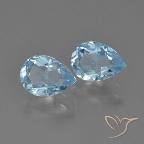 1.74 ct natürliche Himmerlblau Topas-Edelsteine, Birnenform, VS