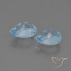 1.74 ct natürliche Himmerlblau Topas-Edelsteine, Birnenform, VS