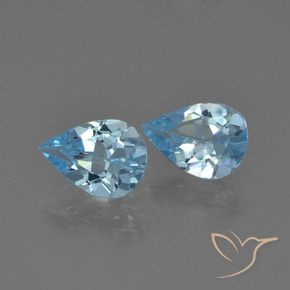 1.31 ct natürliche Swiss Blue Topas-Edelsteine, Birnenform, VS