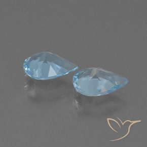 1.31 ct natürliche Swiss Blue Topas-Edelsteine, Birnenform, VS