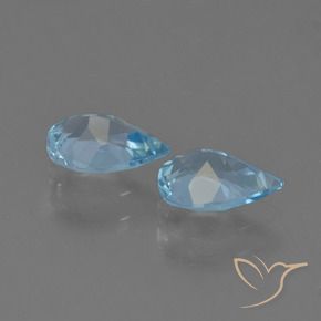 1.45 ct natürliche Swiss Blue Topas-Edelsteine, Birnenform, VS