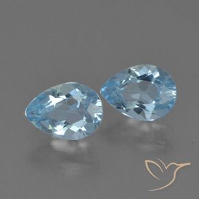 1.79 ct natürliche Himmerlblau Topas-Edelsteine, Birnenform, VS
