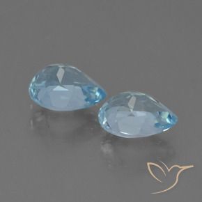 1.86 ct natürliche Swiss Blue Topas-Edelsteine, Birnenform, VS