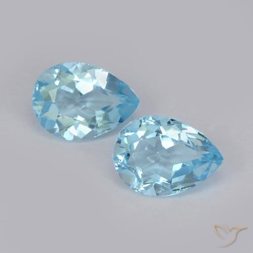 1.76ctw Natürlicher Himmerlblau Topas, Birnenform, VS