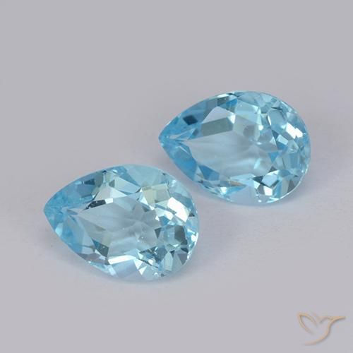 1.76 ct natürliche Himmerlblau Topas-Edelsteine, Birnenform, VS