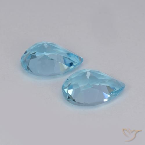 1.76 ct natürliche Himmerlblau Topas-Edelsteine, Birnenform, VS