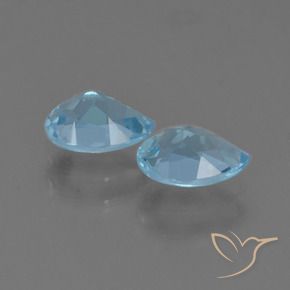 1.76 ct natürliche Swiss Blue Topas-Edelsteine, Birnenform, VS