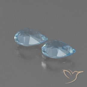 1.61 ct natürliche Swiss Blue Topas-Edelsteine, Birnenform, VS