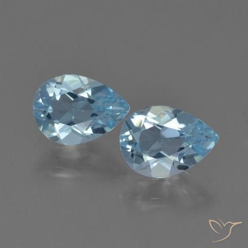 1.63ctw Natürlicher Himmerlblau Topas, Birnenform, VS