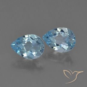 1.63 ct natürliche Himmerlblau Topas-Edelsteine, Birnenform, VS