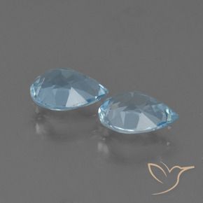 1.63 ct natürliche Himmerlblau Topas-Edelsteine, Birnenform, VS