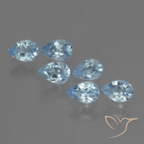 3.21 ct natürliche Himmerlblau Topas-Edelsteine, Birnenform, VS
