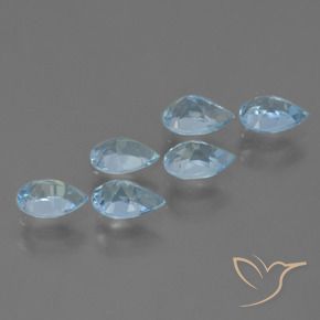 3.21 ct natürliche Himmerlblau Topas-Edelsteine, Birnenform, VS