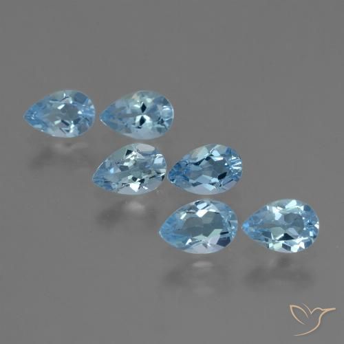 2.94ctw Natürlicher Himmerlblau Topas, Birnenform, VS
