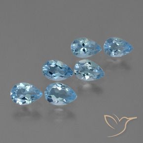 2.94 ct natürliche Himmerlblau Topas-Edelsteine, Birnenform, VS