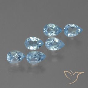 3.27 ct natürliche Swiss Blue Topas-Edelsteine, Birnenform, VS