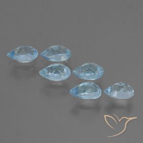3.27 ct natürliche Swiss Blue Topas-Edelsteine, Birnenform, VS