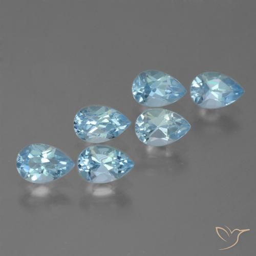 3.22ctw Natürlicher Himmerlblau Topas, Birnenform, VS