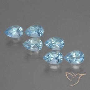 3.22 ct natürliche Himmerlblau Topas-Edelsteine, Birnenform, VS