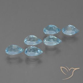 3.22 ct natürliche Himmerlblau Topas-Edelsteine, Birnenform, VS