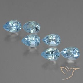 3.66 ct natürliche Himmerlblau Topas-Edelsteine, Birnenform, VS