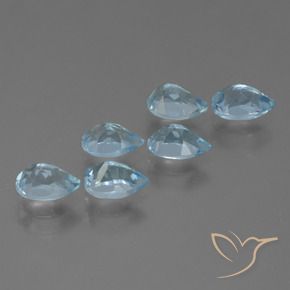 3.66 ct natürliche Himmerlblau Topas-Edelsteine, Birnenform, VS