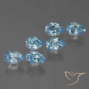 3.72 ct natürliche Himmerlblau Topas-Edelsteine, Birnenform, VS