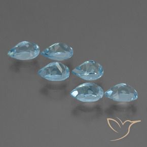 3.72 ct natürliche Himmerlblau Topas-Edelsteine, Birnenform, VS