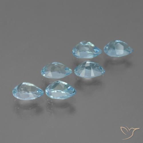 3.42 ct natürliche Himmerlblau Topas-Edelsteine, Birnenform, VS