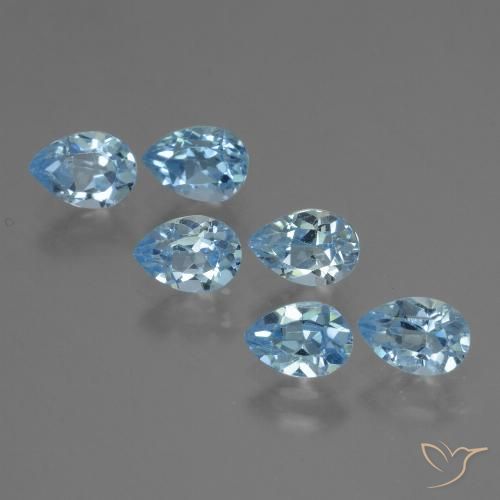 3.26ctw Natürlicher Himmerlblau Topas, Birnenform, VS