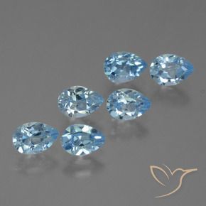 3.26 ct natürliche Himmerlblau Topas-Edelsteine, Birnenform, VS