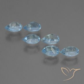 3.26 ct natürliche Himmerlblau Topas-Edelsteine, Birnenform, VS