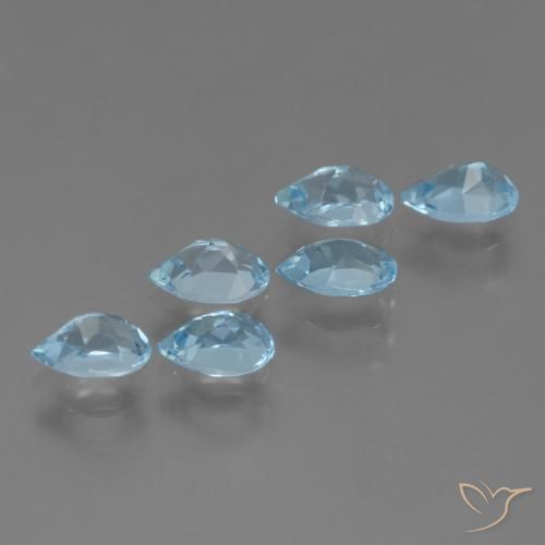 3.50 ct natürliche Himmerlblau Topas-Edelsteine, Birnenform, VS