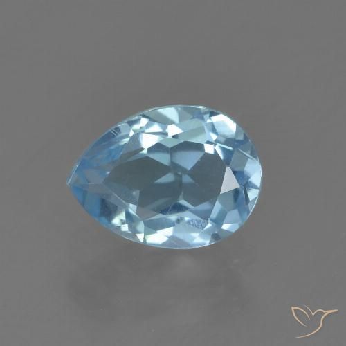 1.02ct Natürlicher Swiss Blue Topas, Birnenform, VS