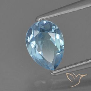 9,17 ctw natürlicher Swiss Blue Topas, Birnenform, VS
