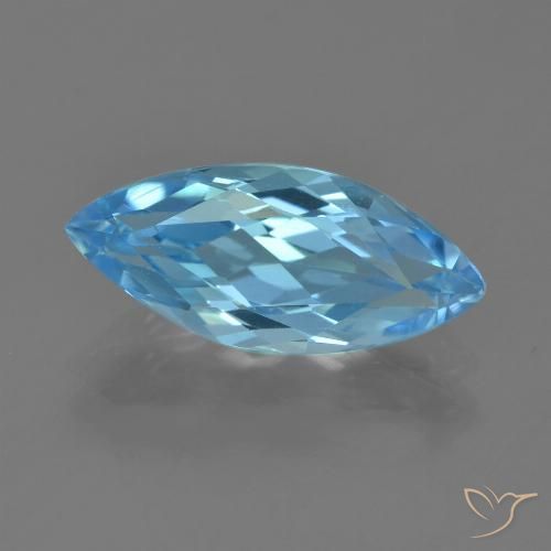 3.43ct Natürlicher Swiss Blue Topas, Marquise, VVS-VS