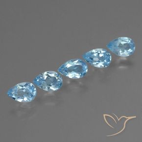2.72 ct natürliche Swiss Blue Topas-Edelsteine, Birnenform, VS