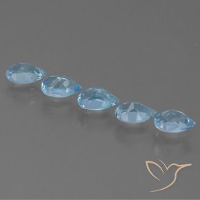 2.72 ct natürliche Swiss Blue Topas-Edelsteine, Birnenform, VS