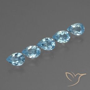 2.63 ct natürliche Himmerlblau Topas-Edelsteine, Birnenform, VS