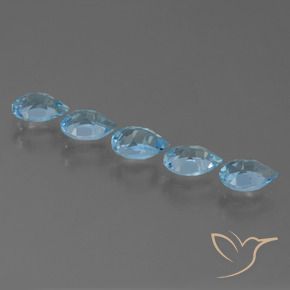 2.63 ct natürliche Himmerlblau Topas-Edelsteine, Birnenform, VS