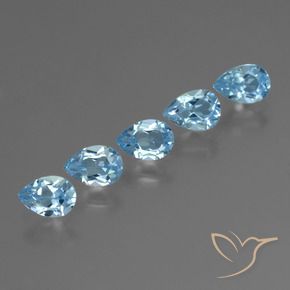 2.76 ct natürliche Swiss Blue Topas-Edelsteine, Birnenform, VS