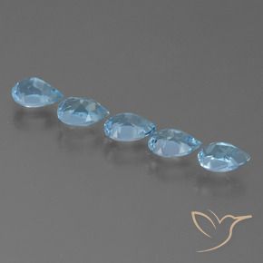 2.76 ct natürliche Swiss Blue Topas-Edelsteine, Birnenform, VS