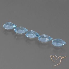 2.57 ct natürliche Swiss Blue Topas-Edelsteine, Birnenform, VS