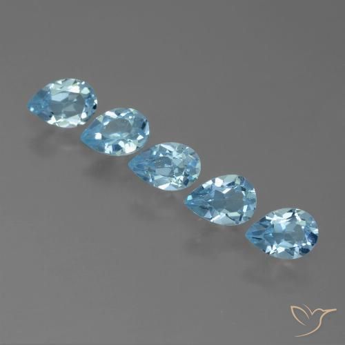 2.75ctw Natürlicher Himmerlblau Topas, Birnenform, VS