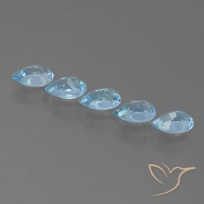 2.75 ct natürliche Himmerlblau Topas-Edelsteine, Birnenform, VS