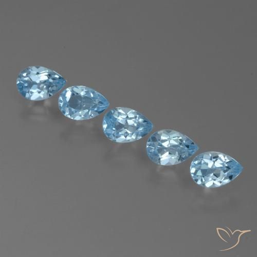 2.65ctw Natürlicher Himmerlblau Topas, Birnenform, VS