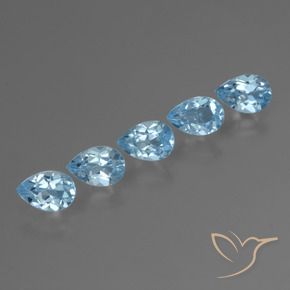2.65 ct natürliche Himmerlblau Topas-Edelsteine, Birnenform, VS