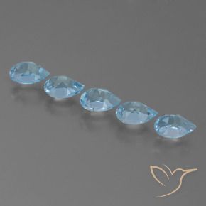 2.65 ct natürliche Himmerlblau Topas-Edelsteine, Birnenform, VS